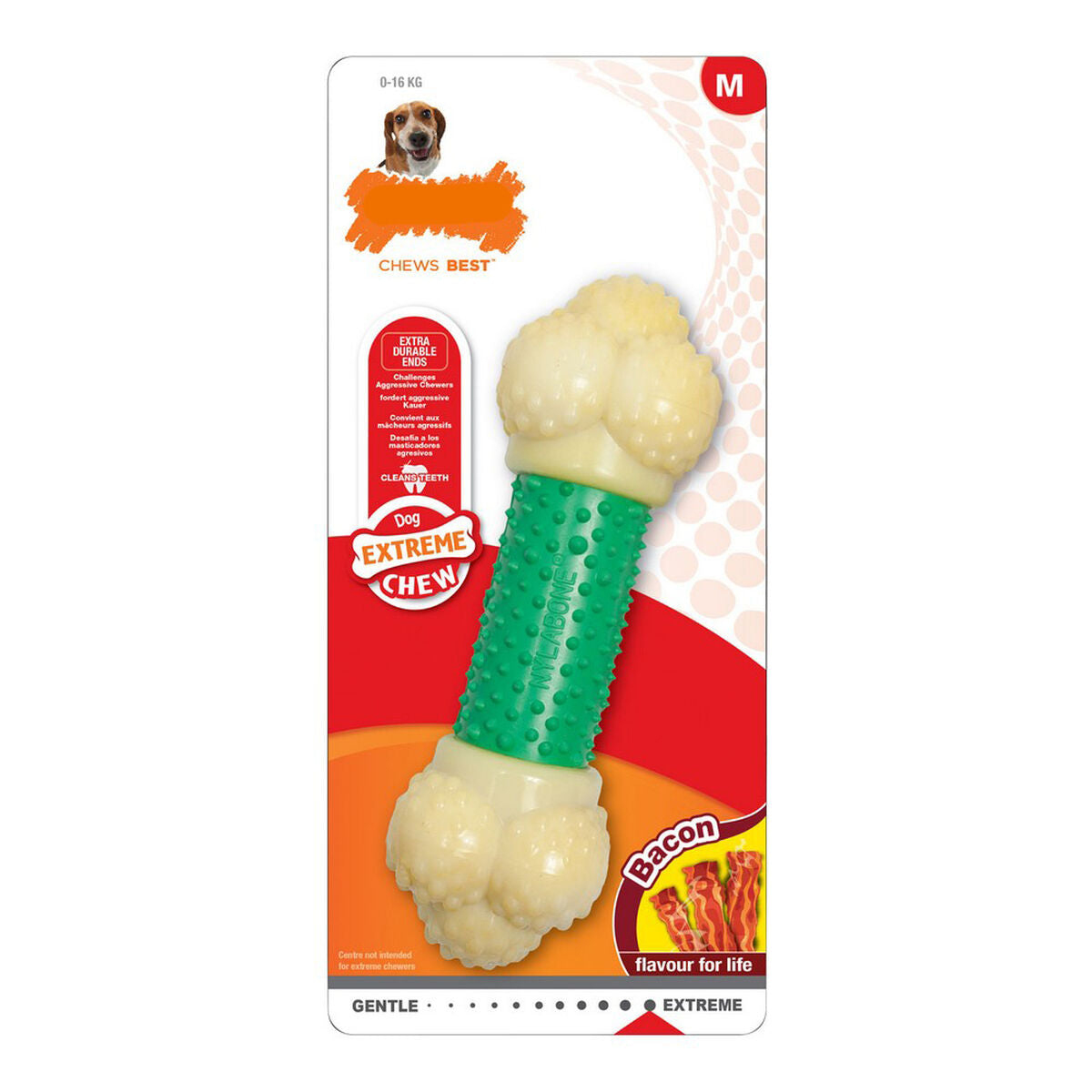 Dog chewing toy Nylabone Extreme Chew Double Action Bacon Mint 2-in-1 Rubber Size XL Nylon - Hilman kauppa