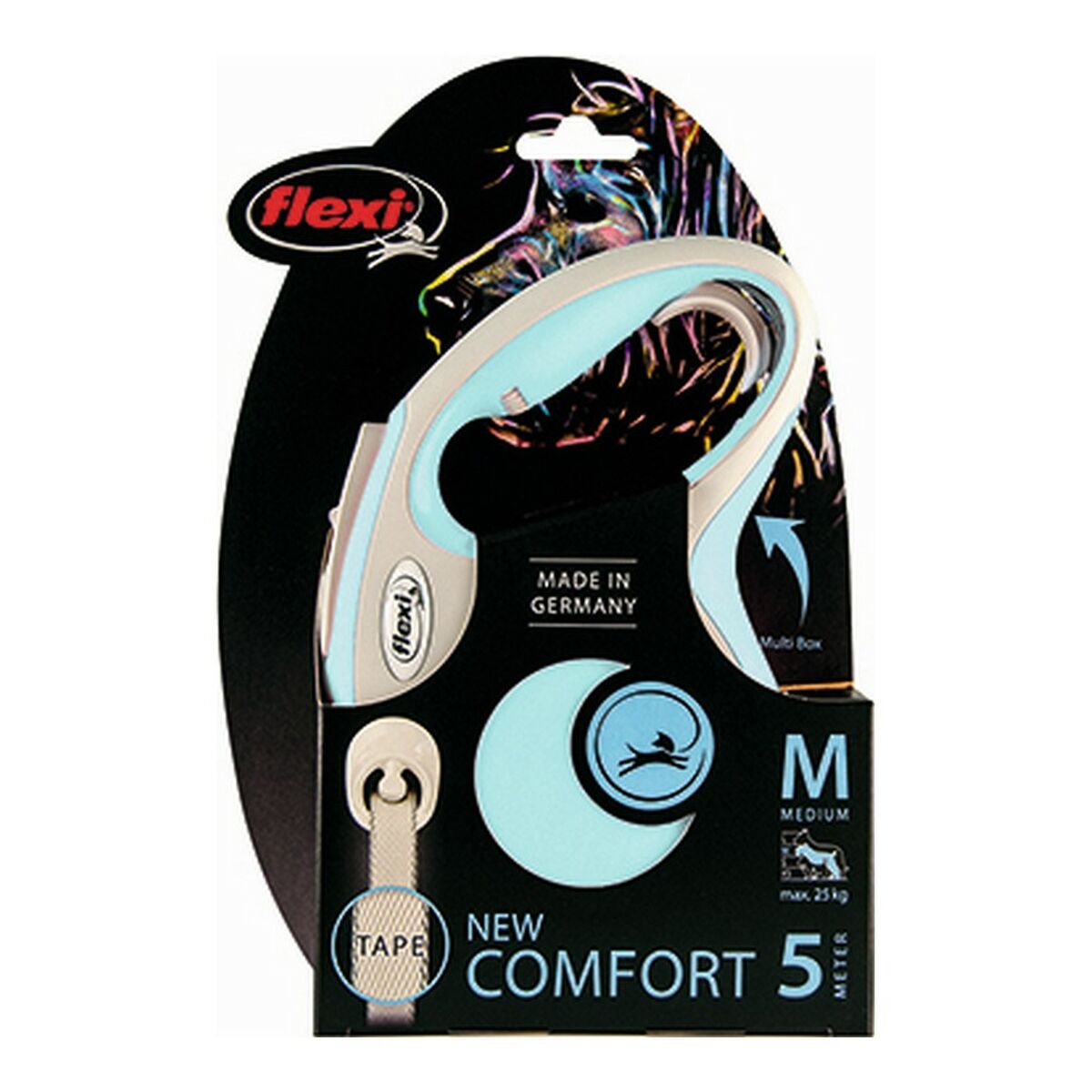 Dog Lead Flexi NEW COMFORT Light Blue XS size - Hilman kauppa