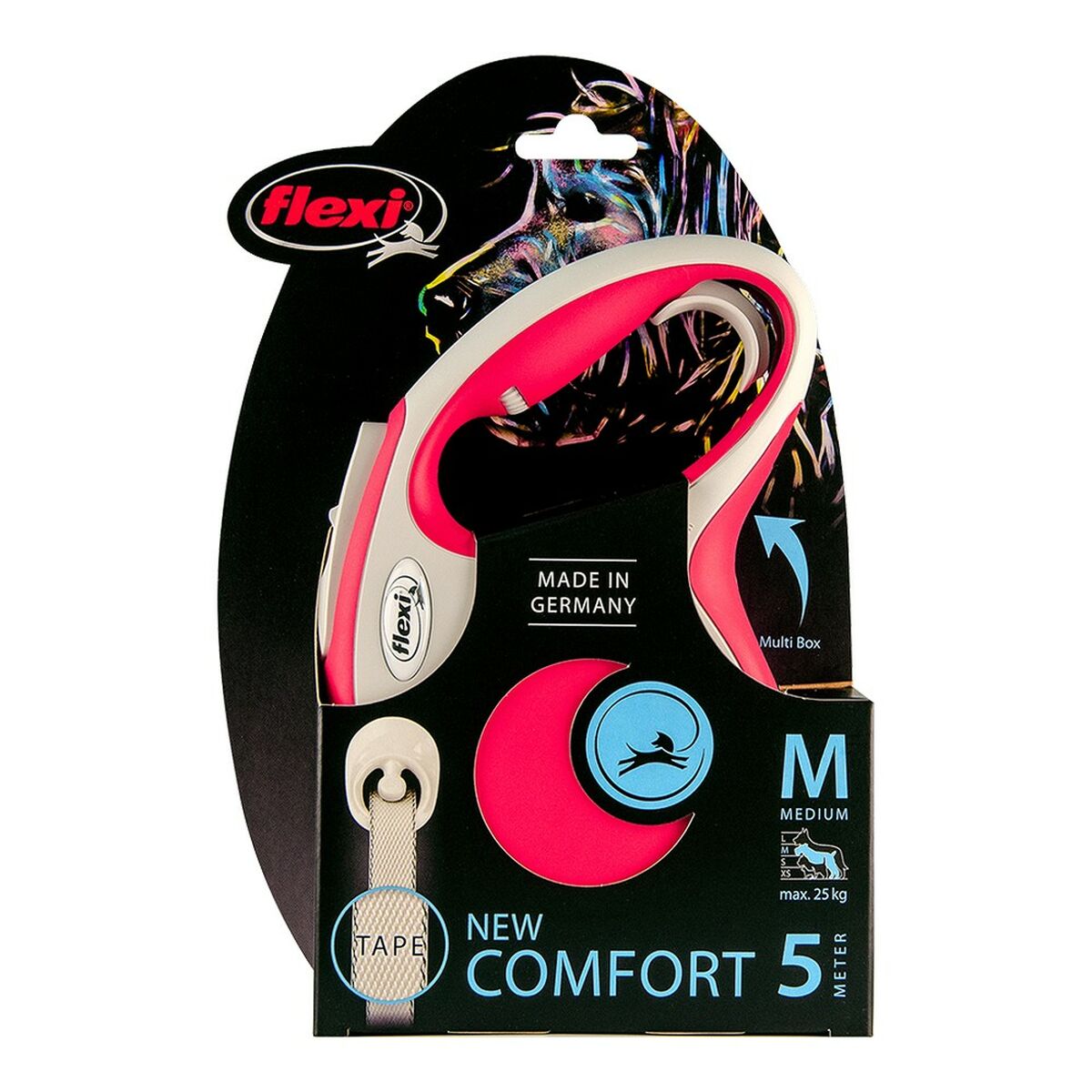 Dog Lead Flexi NEW COMFORT Red XS - Hilman kauppa