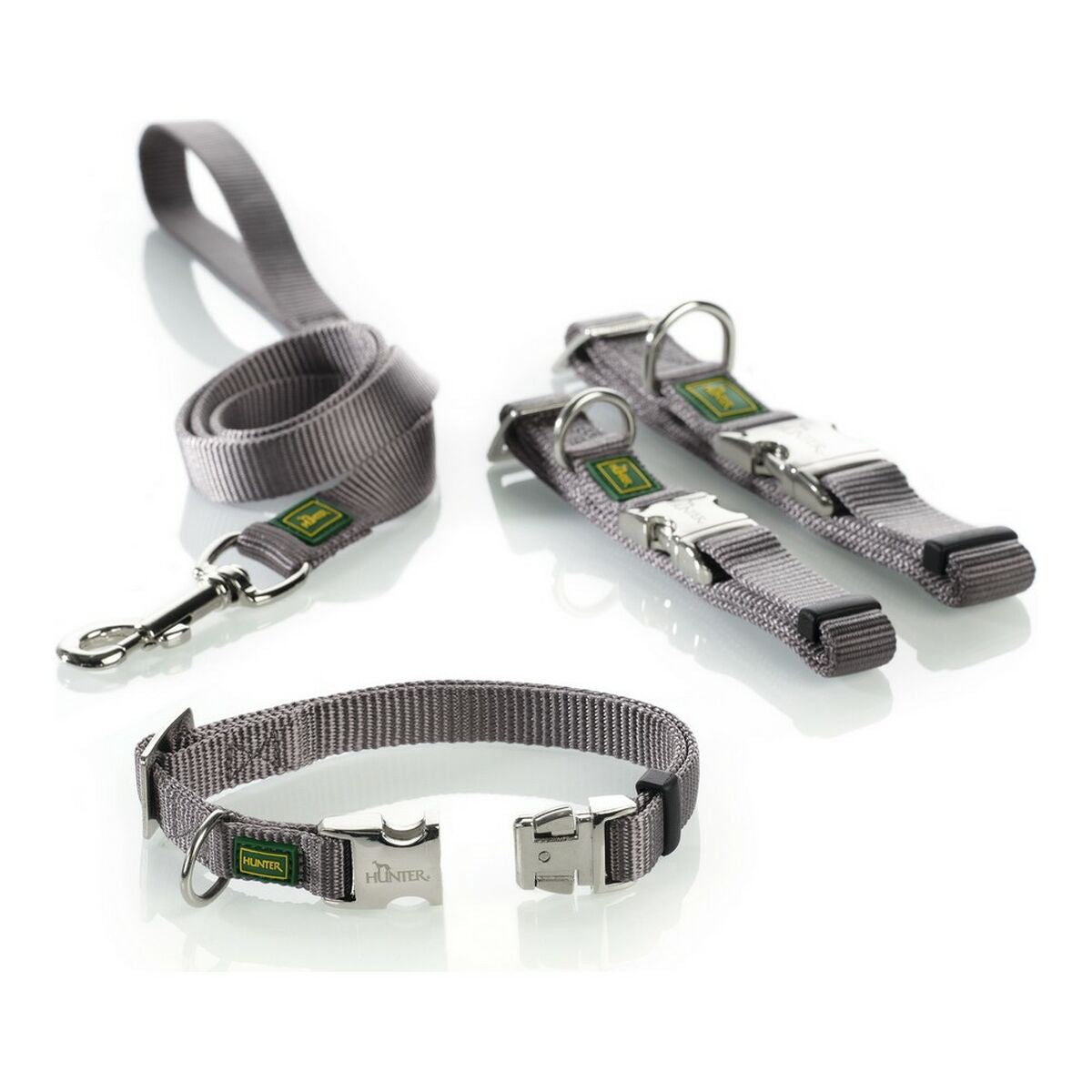 Dog collar Hunter Alu-Strong Grey Size M (40-55 cm) - Hilman kauppa