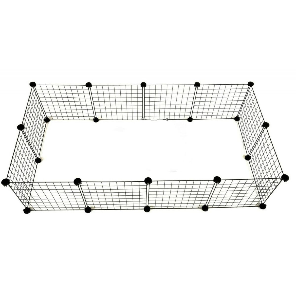 Fence C&c Modular Black 145 x 43 x 75 cm - Hilman kauppa