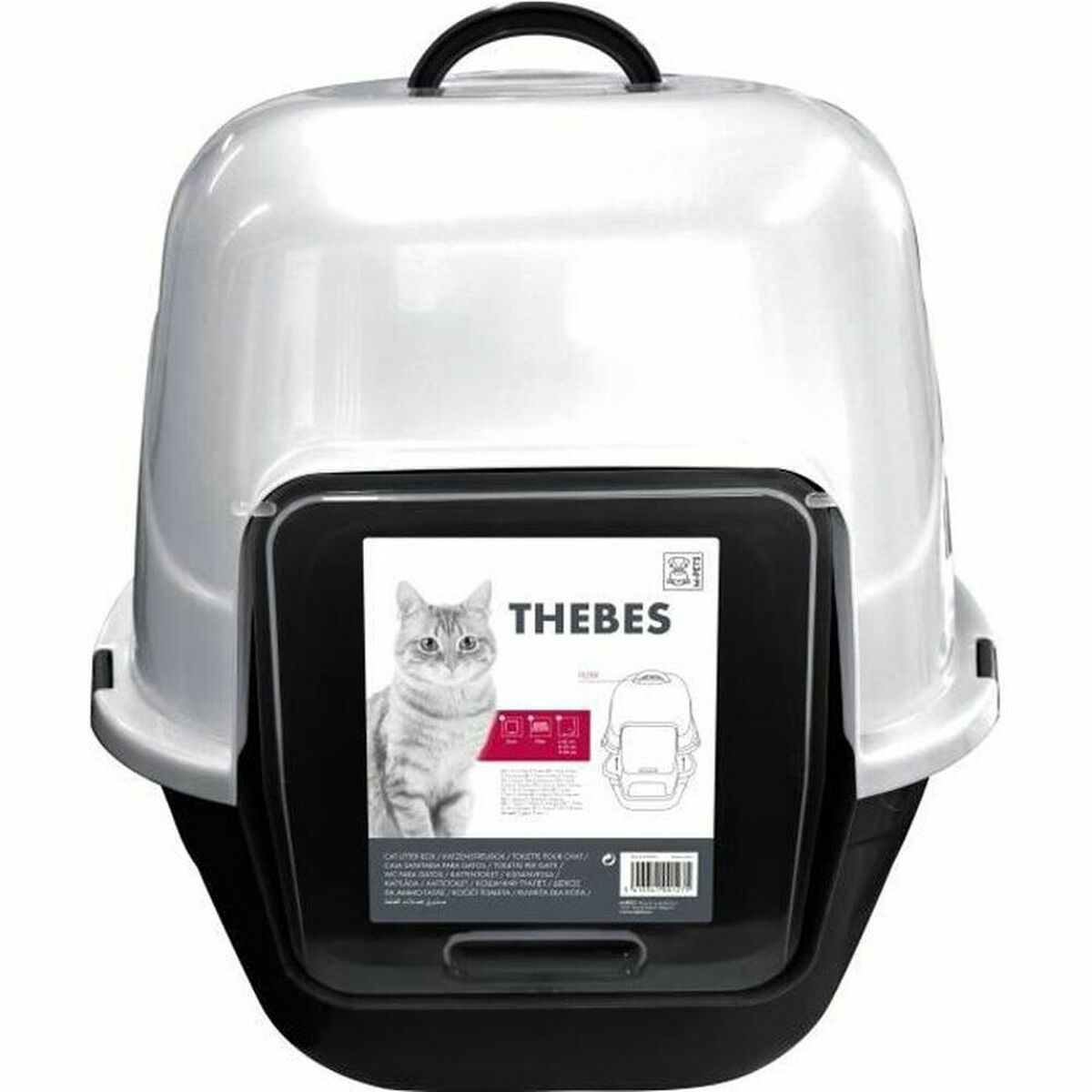 Pet carrier MPETS 62 x 53 x 58 cm White White/Black Plastic - Hilman kauppa