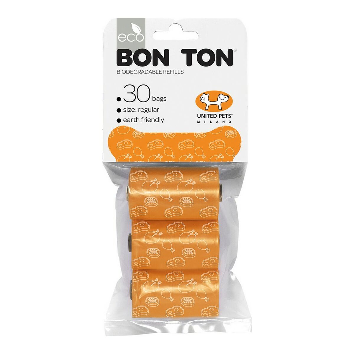 Sanitary bags United Pets Bon Ton Regular Dog Orange (3 x 10 uds) - Hilman kauppa