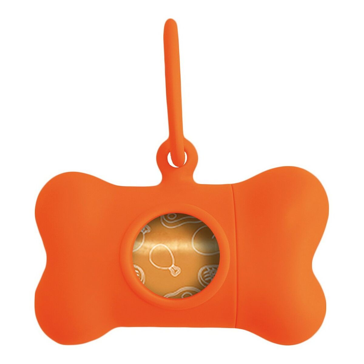 Pet Bag Dispenser United Pets Bon Ton Neon Dog Orange (8 x 4,2 x 5 cm) - Hilman kauppa