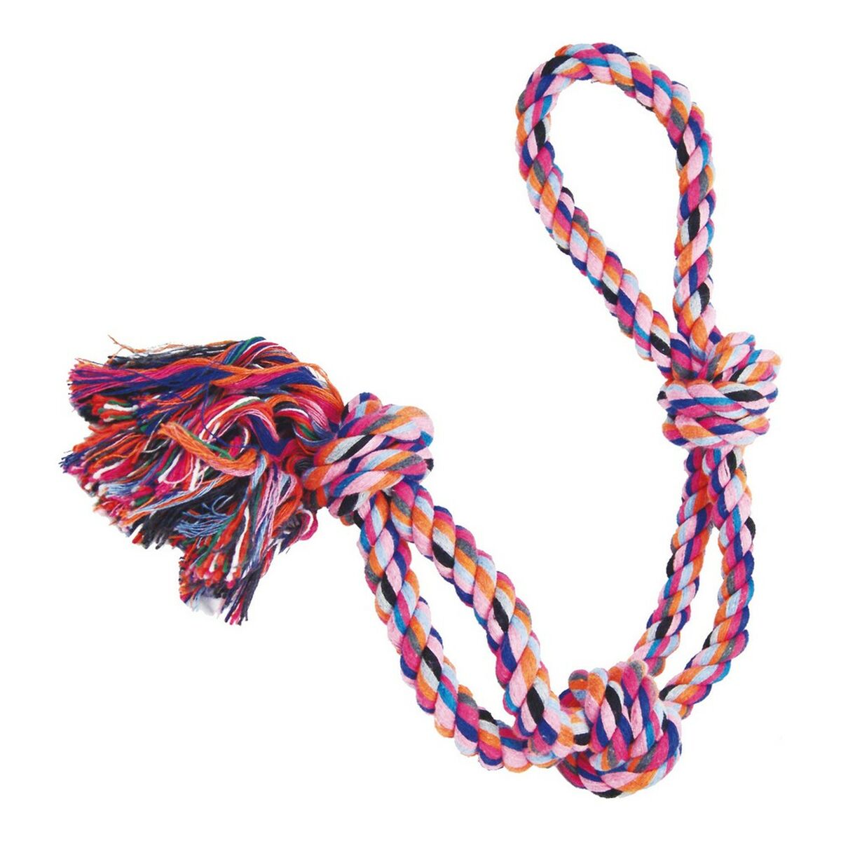 Dog chewing toy Gloria Multicolour Knot Cotton (64 cm) - Hilman kauppa