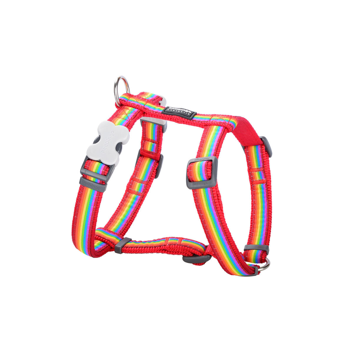 Dog Harness Red Dingo Rainbow 25-39 cm Multicolour - Hilman kauppa