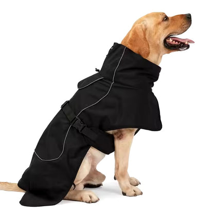 "No Logo" Dog Winter Waterproof Coat Black