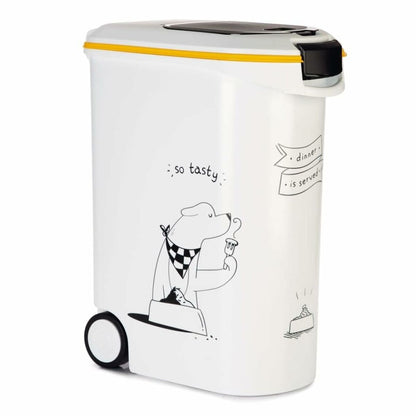 Pet food canister Curver 794096 With wheels White Plastic 20 kg 54 L 49,3 x 27,8 x 60,5 cm - Hilman kauppa