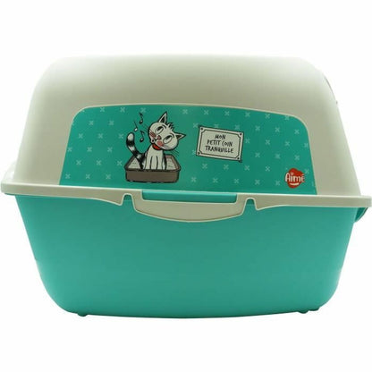 Cat Litter Box Aimé Blue White Plastic - Hilman kauppa