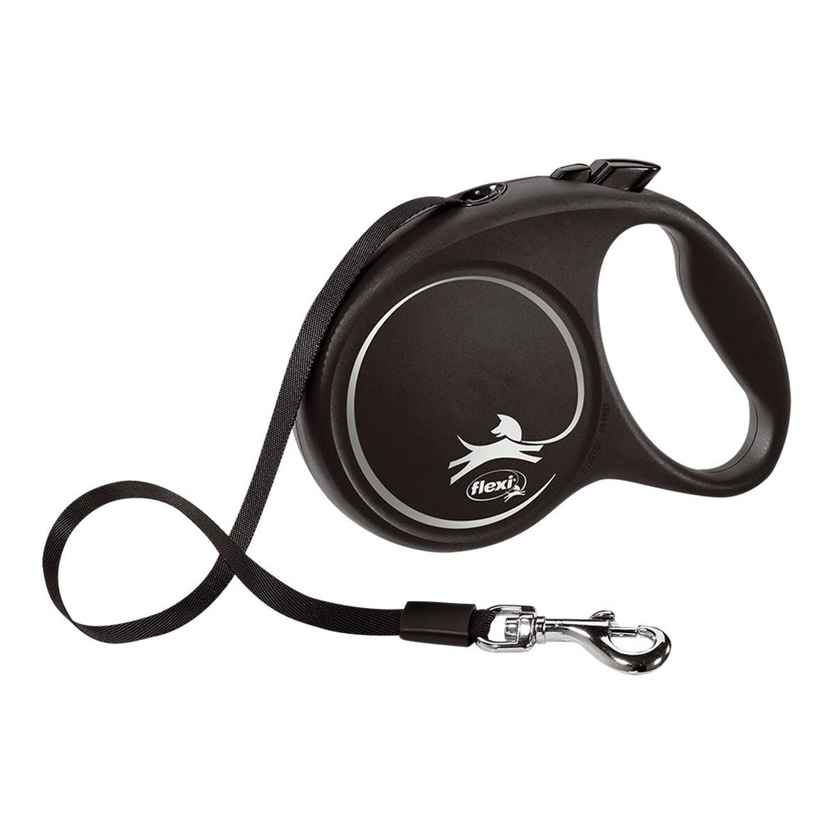 Dog Lead Flexi BLACK DESIGN 5 m Size S Silver - Hilman kauppa