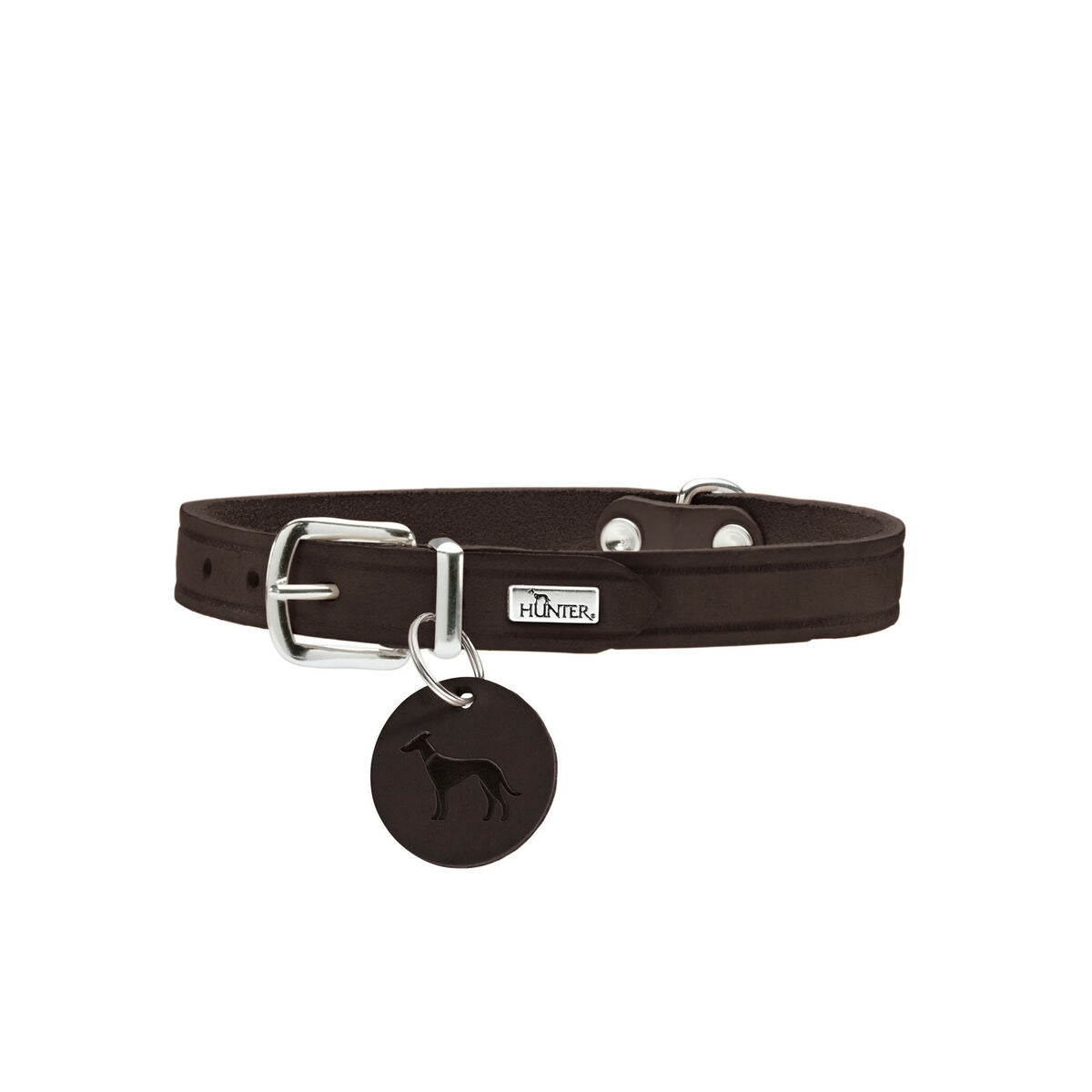 Dog collar Hunter Aalborg Chocolate S 32-38 cm - Hilman kauppa