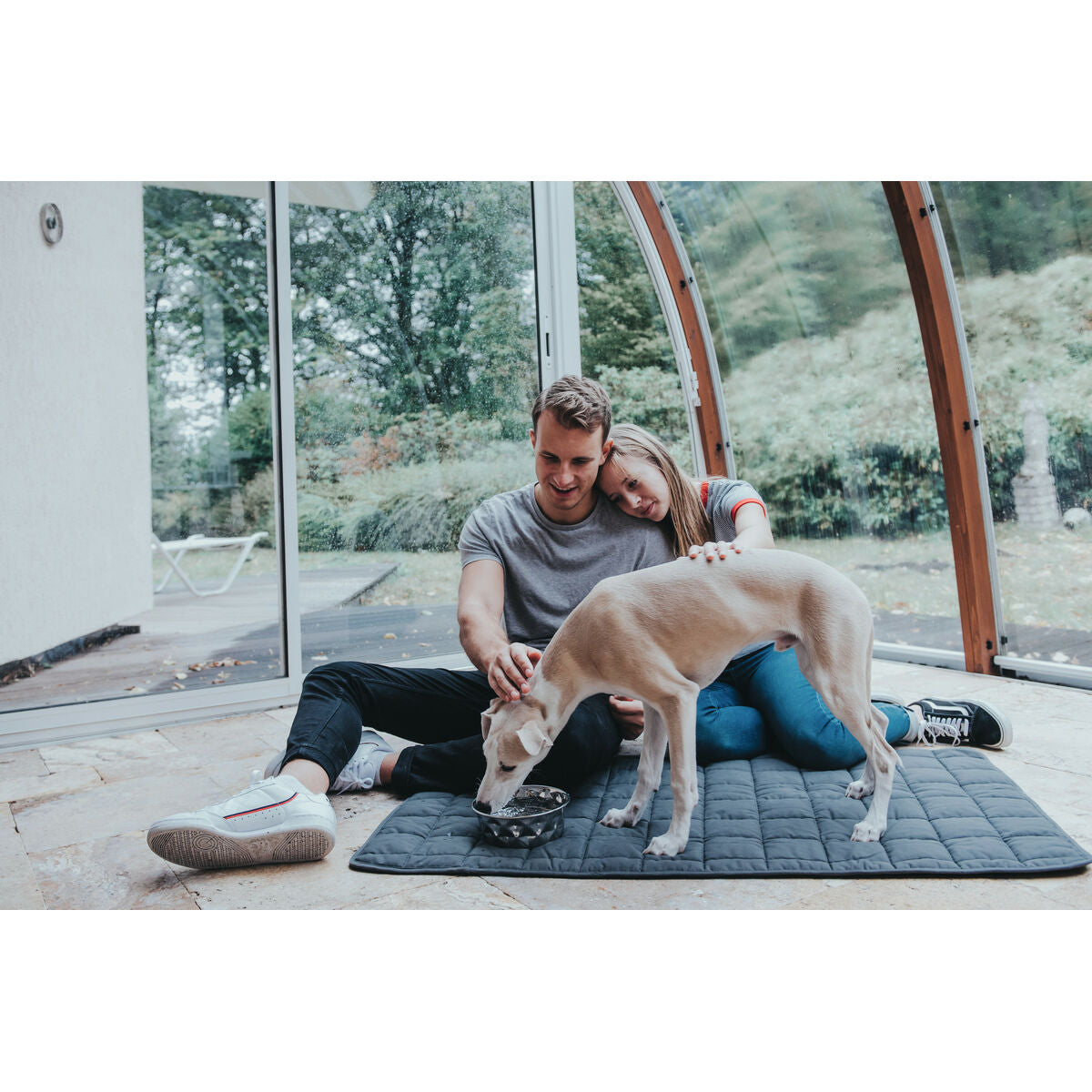 Dog Feeder Hunter Silicone Stainless steel 1,05 L - Hilman kauppa