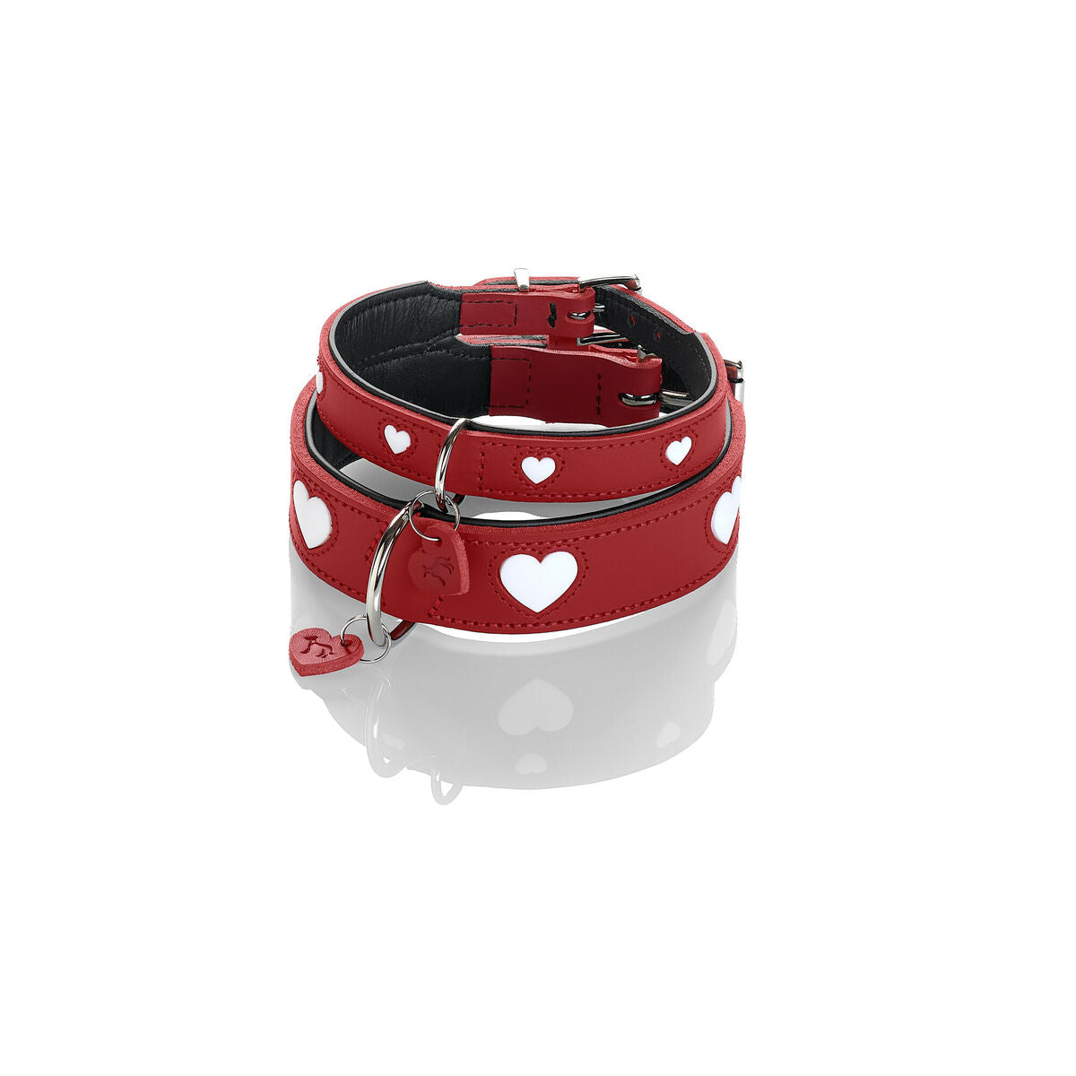 Dog collar Hunter Love XS/S 30-34 cm Rojo/Blanco - Hilman kauppa