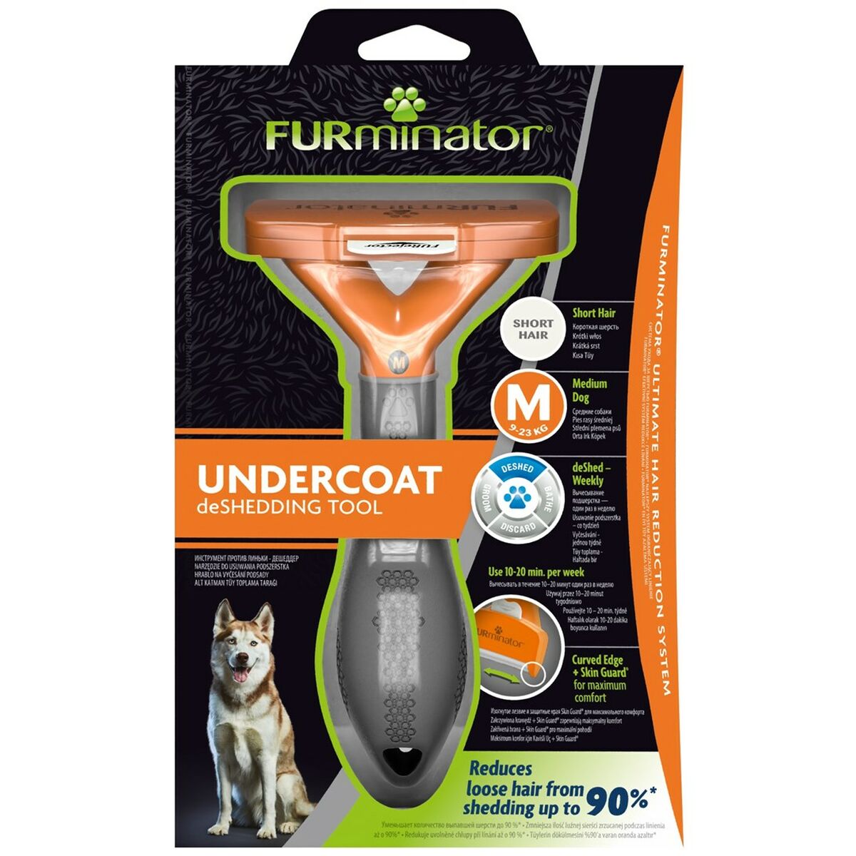 Dog Brush Furminator FUR151388 Black Medium - Hilman kauppa