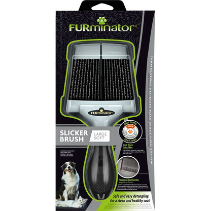 Dog Brush Furminator Soft Large Black Multicolour - Hilman kauppa