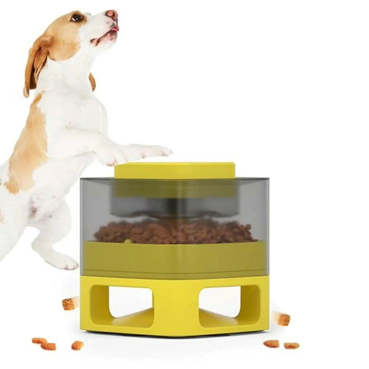 Dog Feeder Doggy Village Auto-Buffet Yellow 50 x 28 x 50 cm - Hilman kauppa