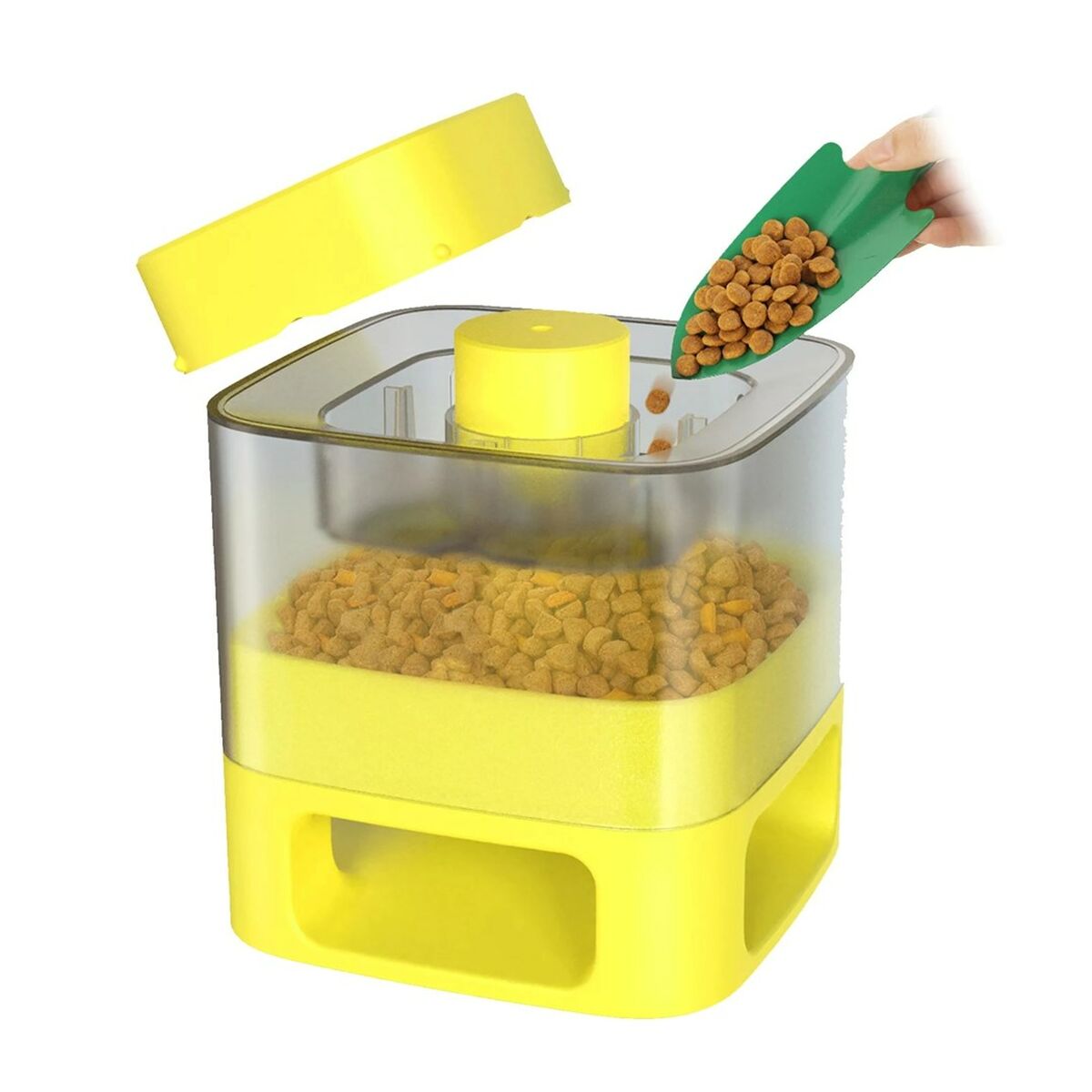 Dog Feeder Doggy Village Auto-Buffet Yellow 50 x 28 x 50 cm - Hilman kauppa