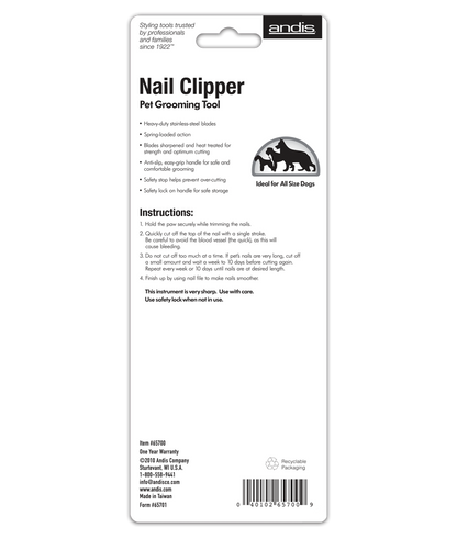 Nail clipper Andis Dog Stainless steel - Hilman kauppa