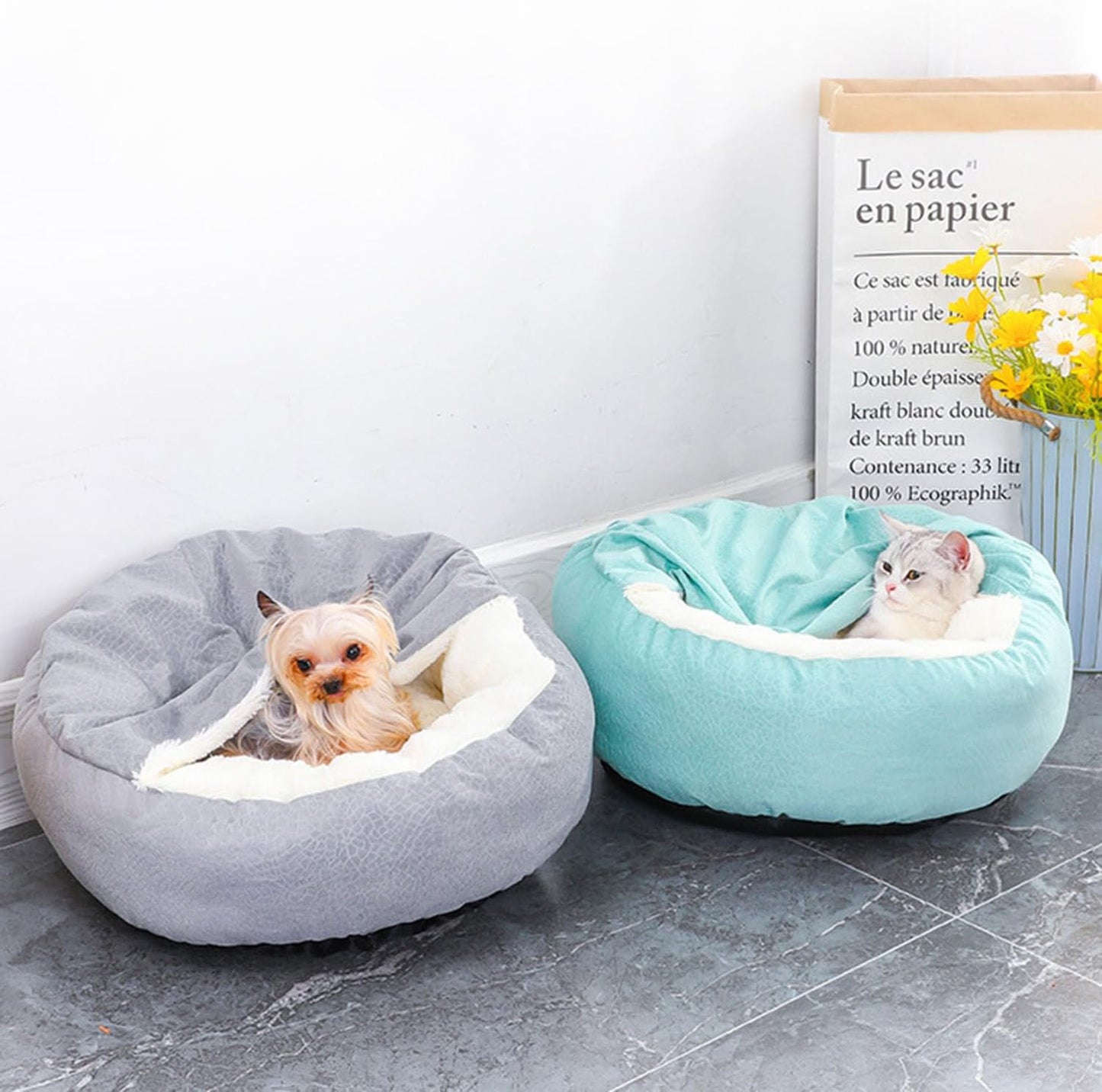 Cozy Cave bed for cats or small dogs 70 cm