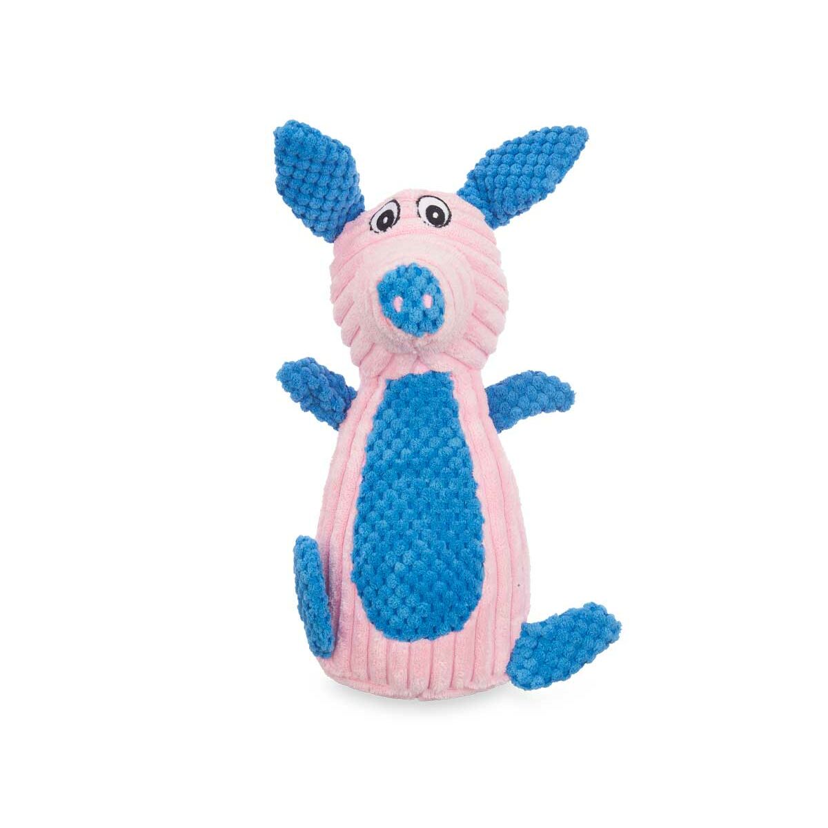 Dog toy Blue Pink Pig 27 x 11,5 x 19 cm Fluffy toy with sound - Hilman kauppa