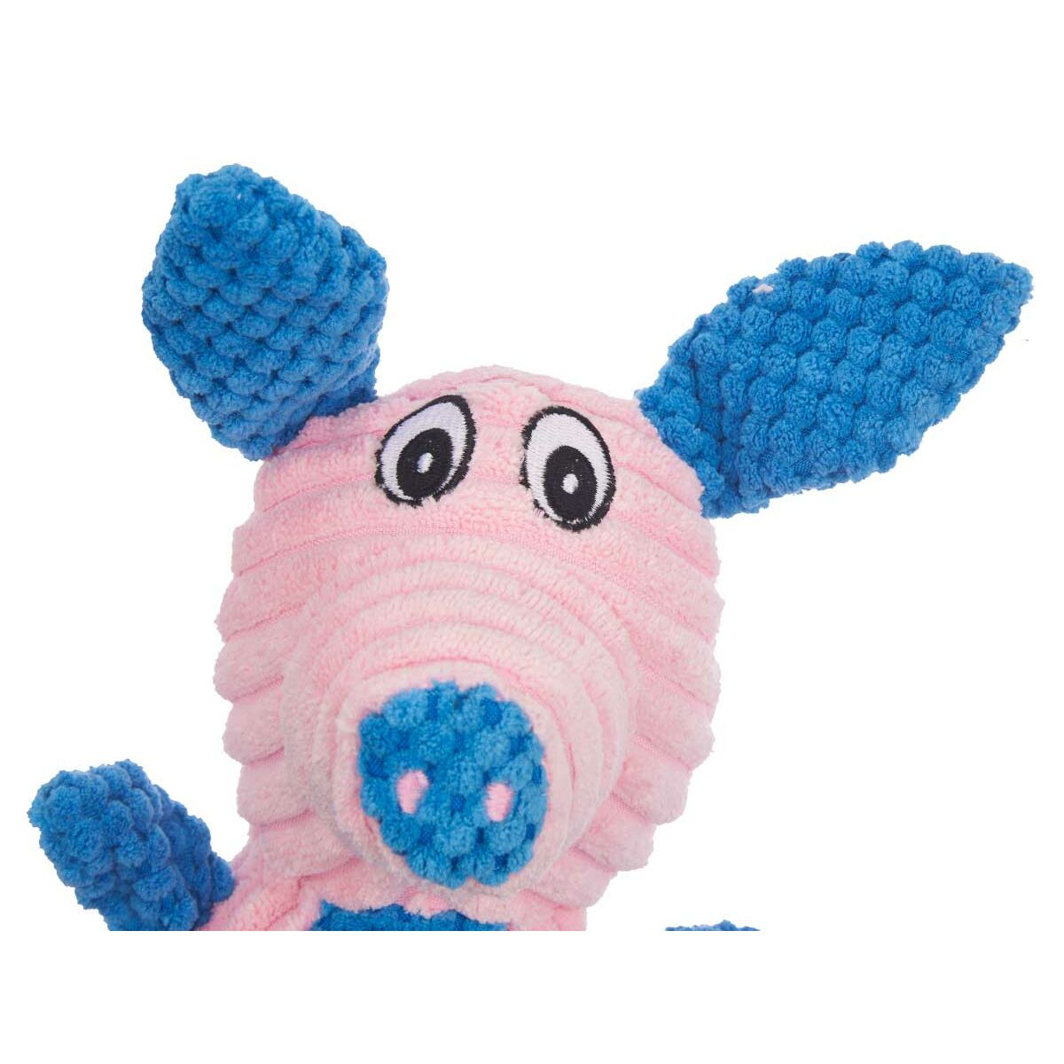 Dog toy Blue Pink Pig 27 x 11,5 x 19 cm Fluffy toy with sound - Hilman kauppa