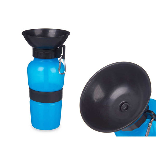 Dog Water Bottle-Dispenser Blue Black Metal Plastic 500 ml - Hilman kauppa