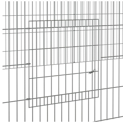 4-paneelinen kanihäkki 433x109x54 cm galvanoitu rauta - Hilman kauppa