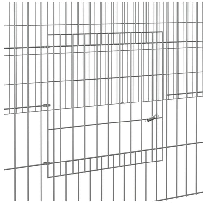 4-paneelinen kanihäkki 433x109x54 cm galvanoitu rauta - Hilman kauppa