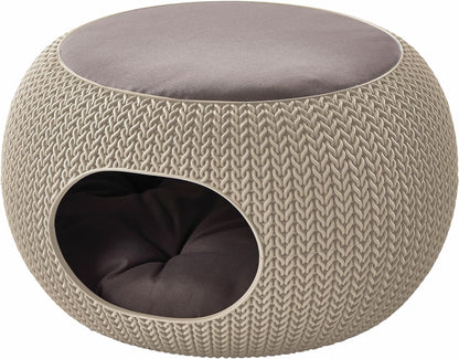 Cat Bed Curver Knit Beige Sand 6,7 x 32,5 x 6,7 cm - Hilman kauppa