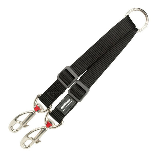 Coupling for 2-dog lead Red Dingo Black black (1.2 x 16.5-22 cm) (1,2 x 16.5-22 cm) - Hilman kauppa