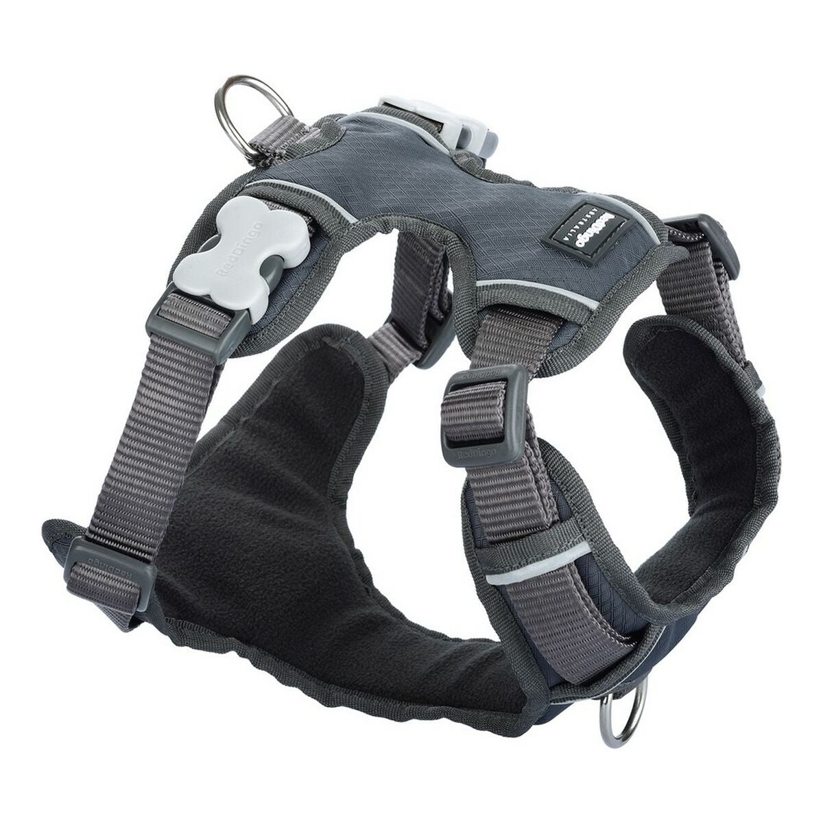 Dog Harness Red Dingo Padded Grey S - Hilman kauppa