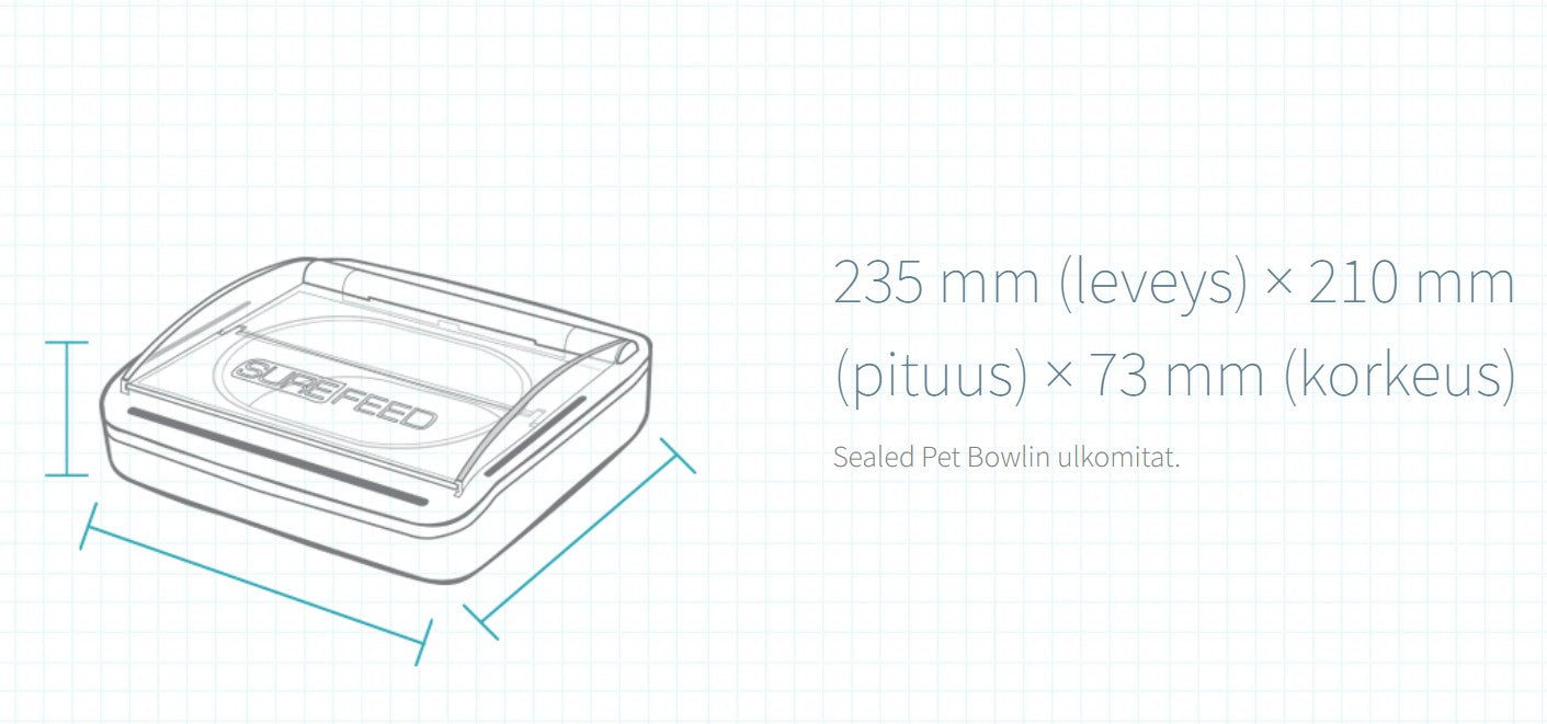 Automatic feeder SureFlap SureFeed 400 ml Batteries x 2 - Hilman kauppa