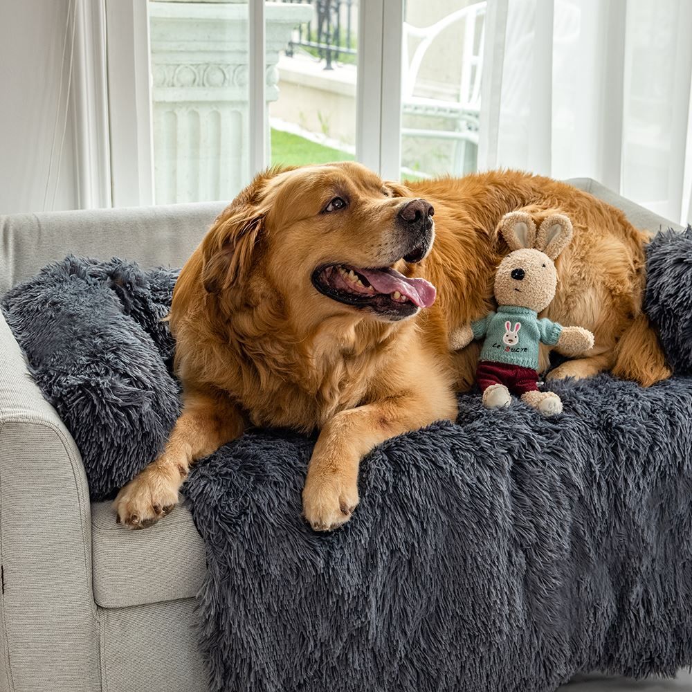 Topmast Dog Mat Comfy - Fluffy Plush Dog Bed - Size L - 115 x 95 cm