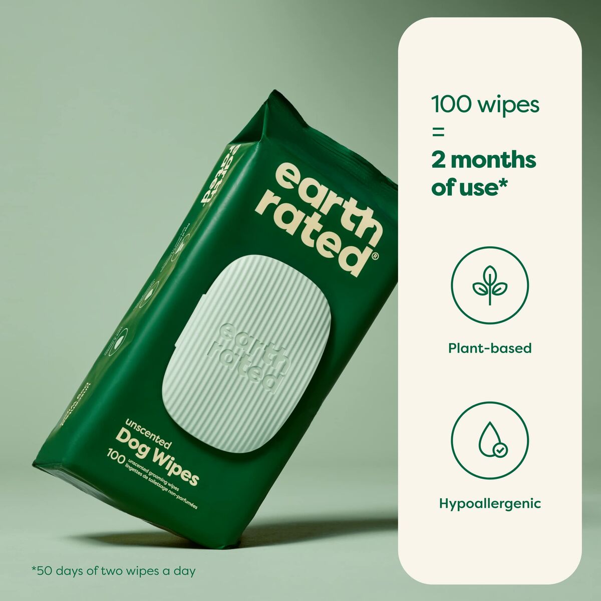 Wipes Earth Rated 100 Units - Hilman kauppa