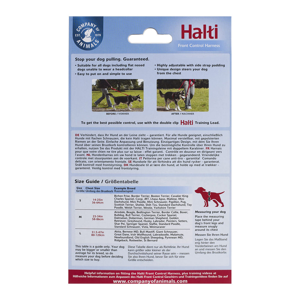 Dog Harness Company of Animals Halti Black/Red Size S (36-64 cm) - Hilman kauppa