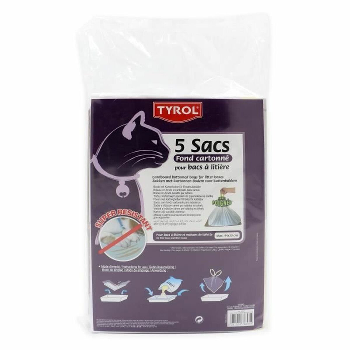 Sanitary bags Tyrol 44 x 30 cm Plastic - Hilman kauppa