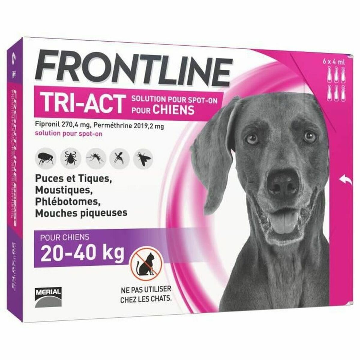 Pipette for Dogs Frontline Tri-Act 20-40 Kg - Hilman kauppa