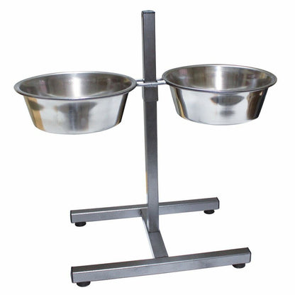 Dog Feeder Trixie 24922 Double 2,8 L Ø 24 cm Stainless steel - Hilman kauppa