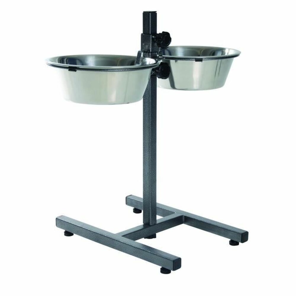 Dog Feeder Trixie 24922 Double 2,8 L Ø 24 cm Stainless steel - Hilman kauppa