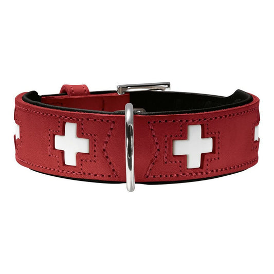 Dog collar Hunter Swiss Red/Black (35-39.5 cm) - Hilman kauppa