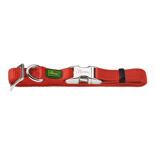 Dog collar Hunter Basic Alu-Strong Red Size L (45-65 cm) - Hilman kauppa