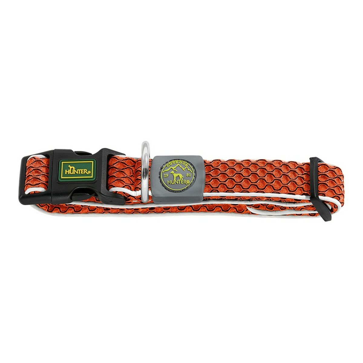 Dog collar Hunter Basic Thread Orange Size M (33-50 cm) - Hilman kauppa