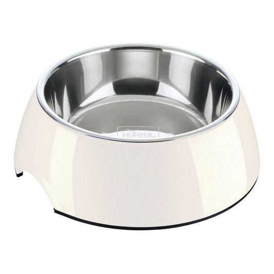 Dog Feeder Hunter Melamin Stainless steel White 350 ml (18,5 x 18,5 x 9,5 cm) - Hilman kauppa