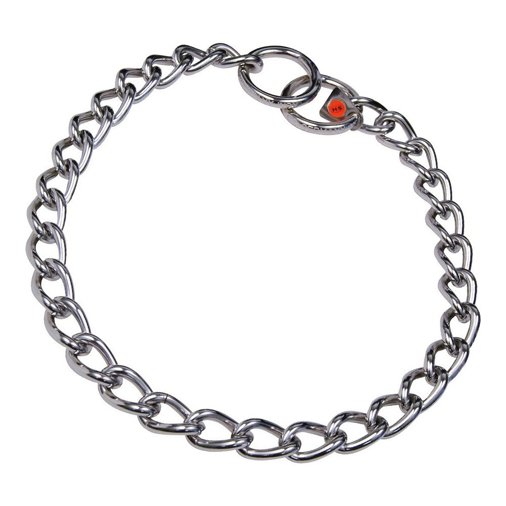 Dog collar Hs Sprenger Silver 4 mm Links Twisted (55 cm) - Hilman kauppa