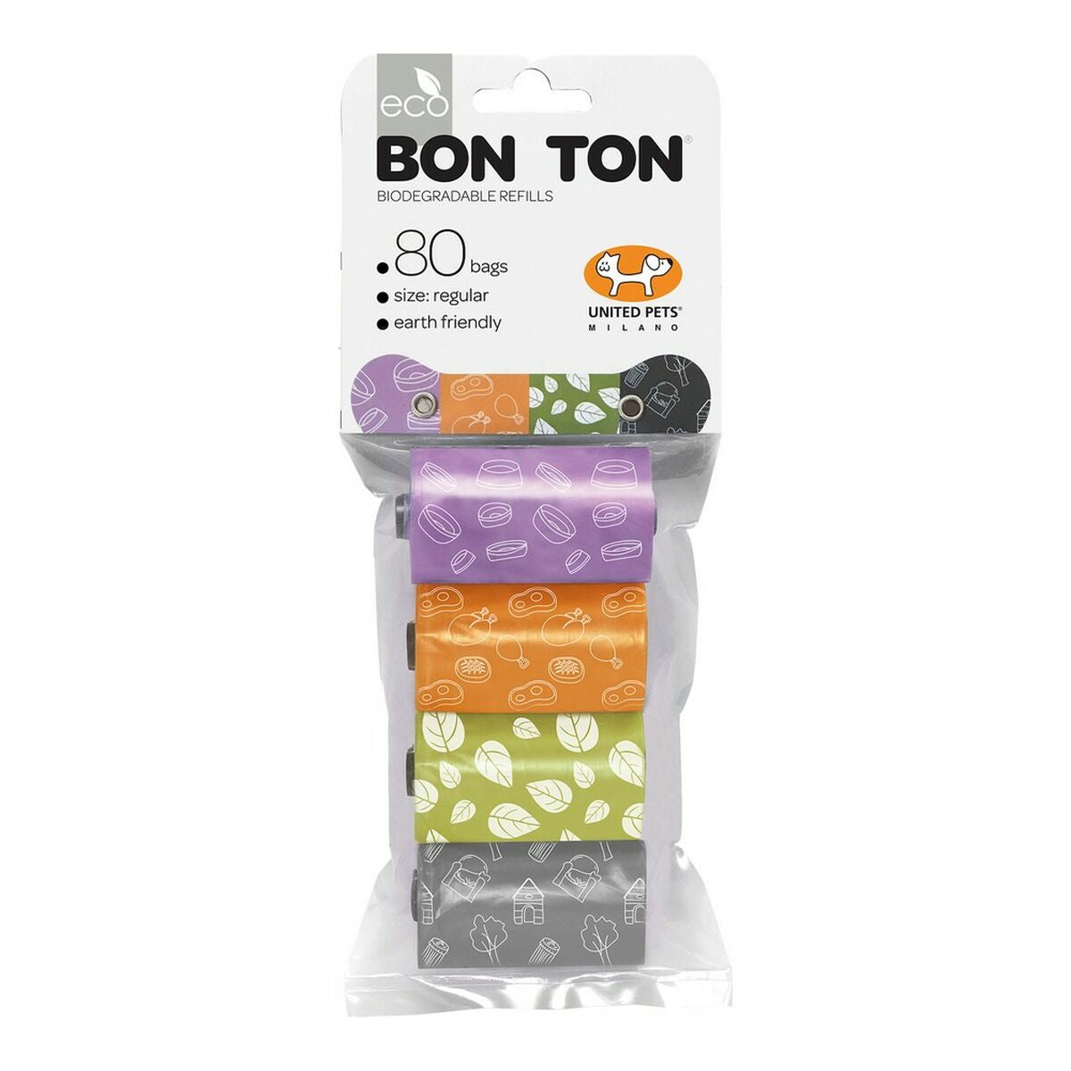 Sanitary bags United Pets Bon Ton Regular Dog Assorted colours (4 x 20 uds) - Hilman kauppa