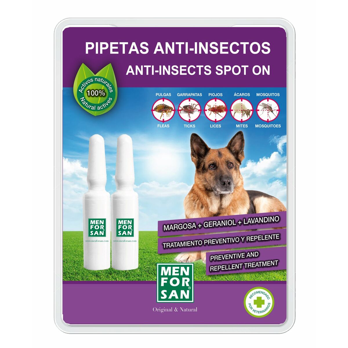 Pipette for Dogs Menforsan 2 Units - Hilman kauppa