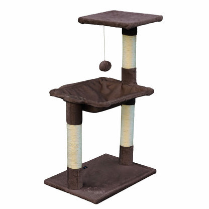 Cat scratching post Gloria 36 x 50 x 83 cm Brown Wood Steel Sisal - Hilman kauppa