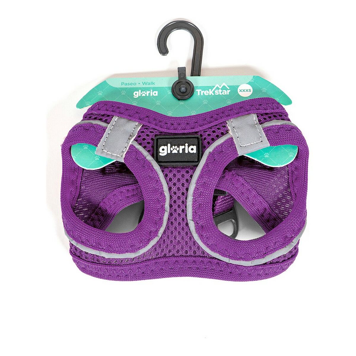 Dog Harness Gloria Air Mesh Trek Star Adjustable Purple Size XXXS (18-20 cm) - Hilman kauppa