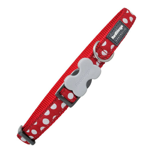 Dog collar Red Dingo Spots (2,5 x 41-63 cm) - Hilman kauppa