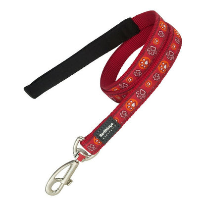 Dog Harness Red Dingo Style Red Animal footprint 46-76 cm - Hilman kauppa